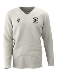 Long Sleeve White Jumper - Earlestown CC