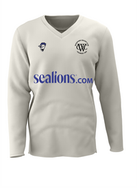 Long Sleeve White Jumper - Woodford CC